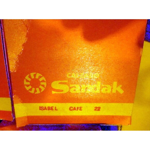 Vintage Women's MEXICAN SANDALS 5 22 cm  NEW True Vtg 70s BROWN RUBBER Strappy - Picture 6 of 6